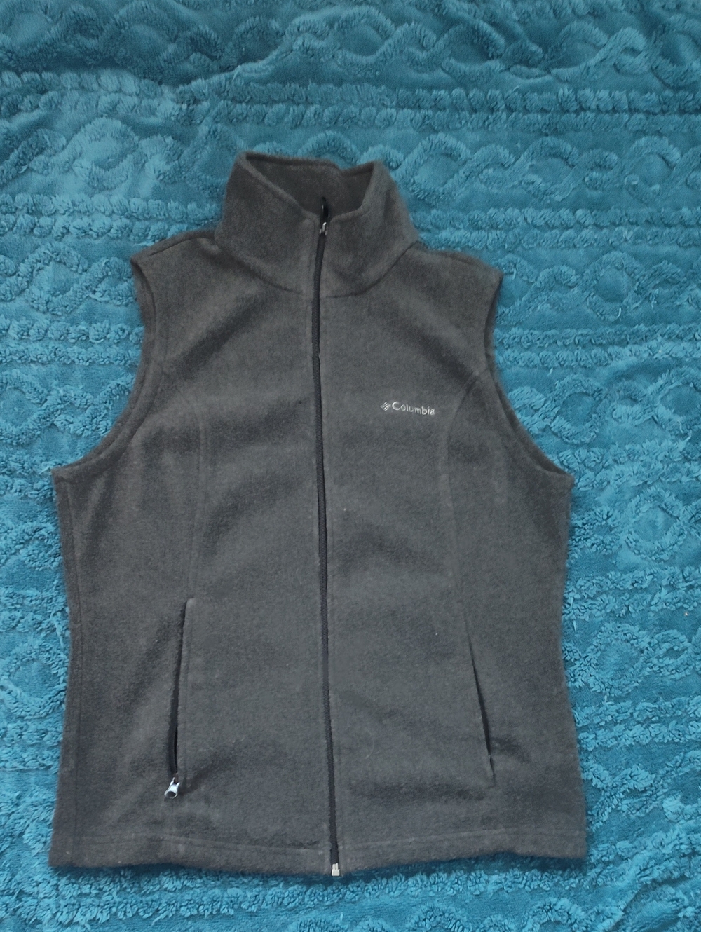 Columbia Dark Gray Sleeveless Fleece Vest